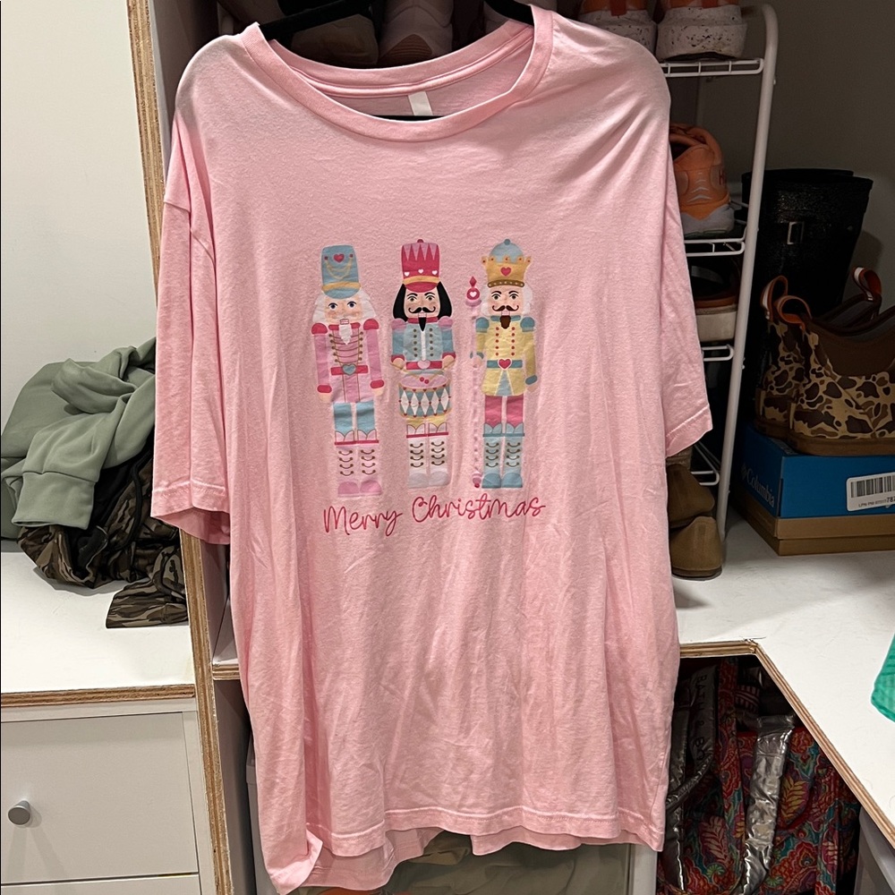 Pink Nutcracker Christmas T-Shirt 3XL